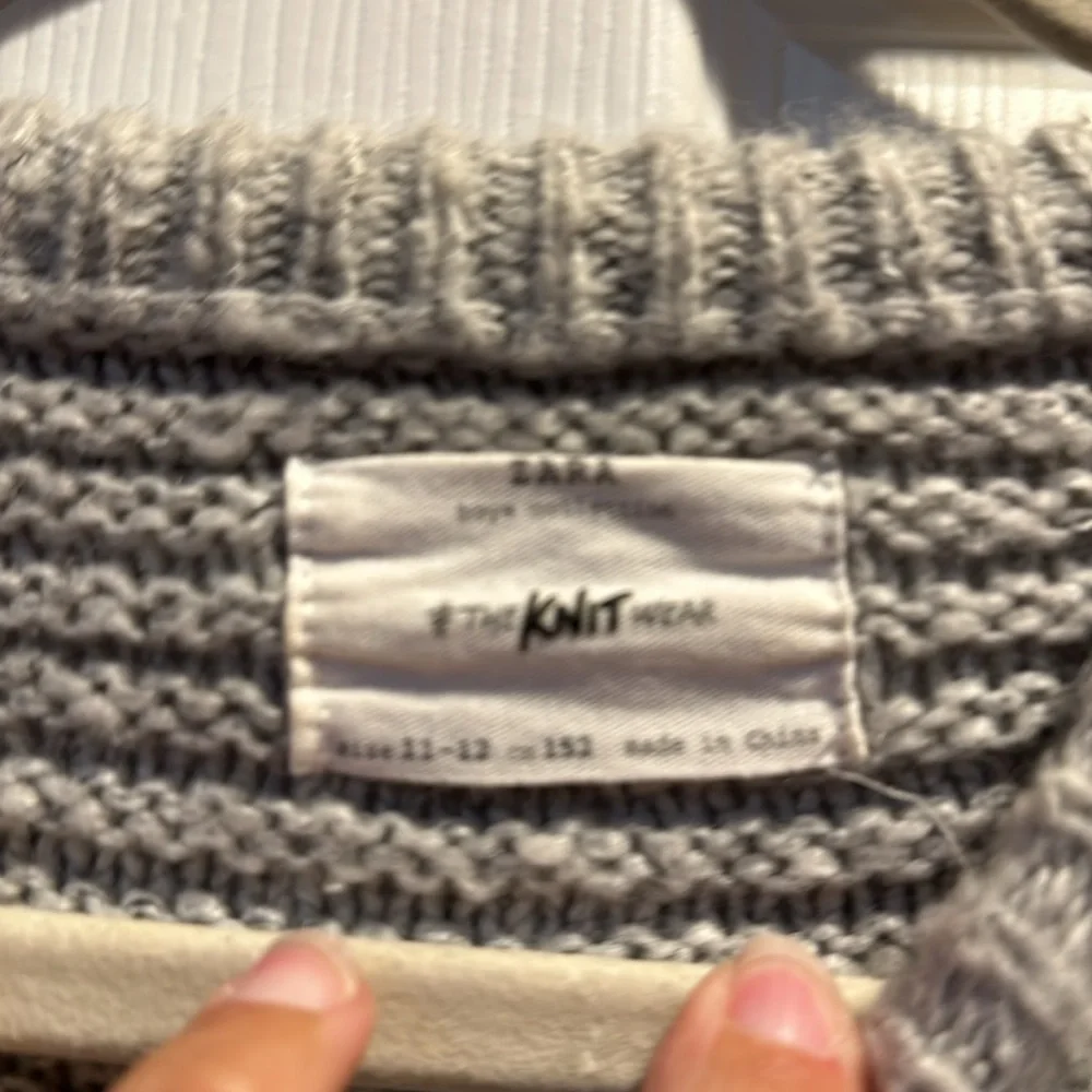 Zara Boys Chunky Knit Oversized Striped Sweater 12
